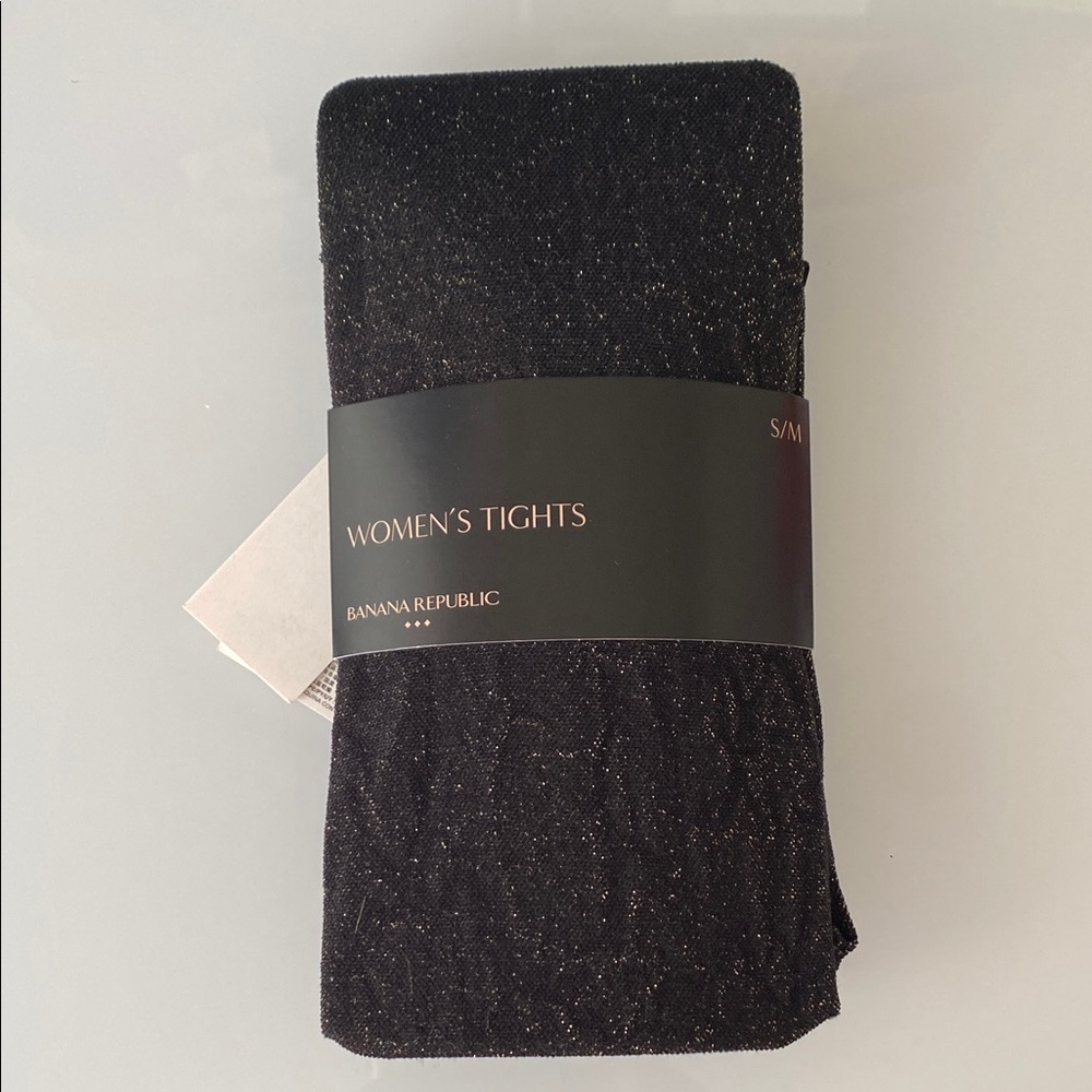 Banana Republic Black Shimmer Tights